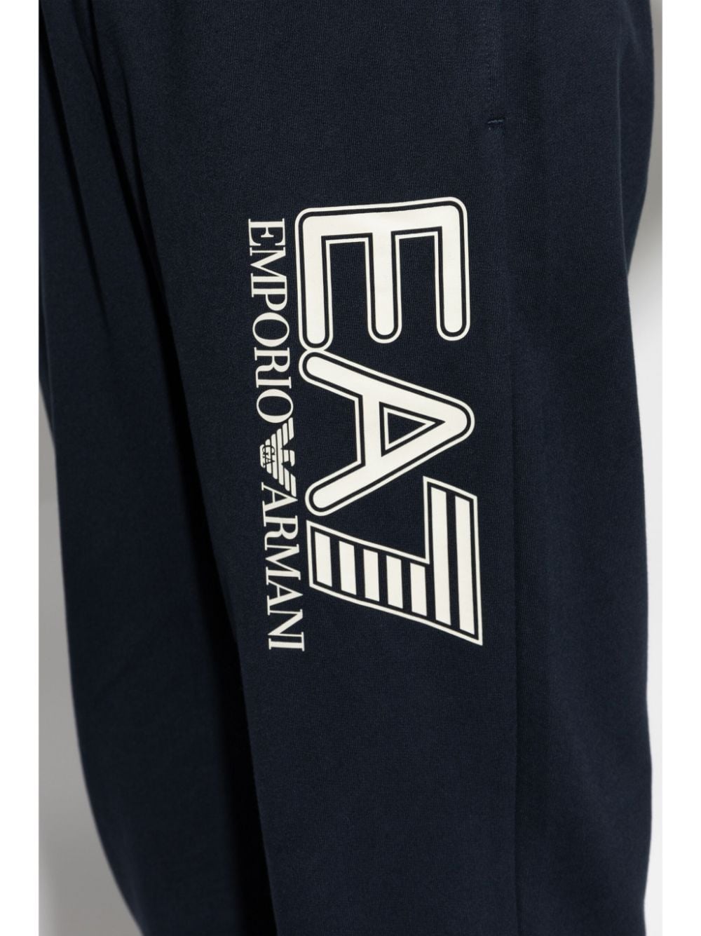 Shop Ea7 Logo-print Joggers In Blau