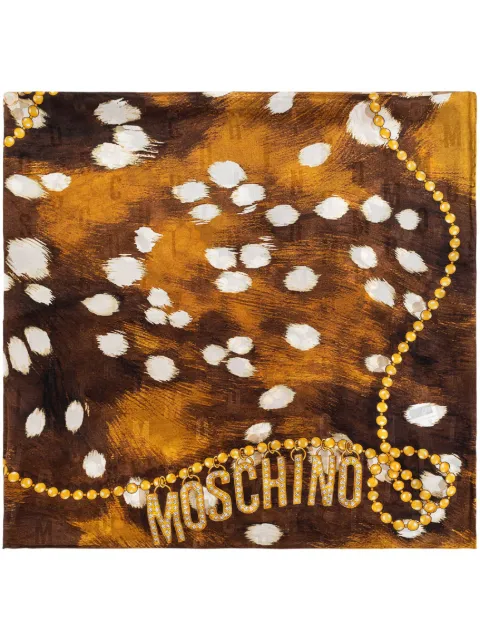 Moschino mascada con estampado trompe l'oeil