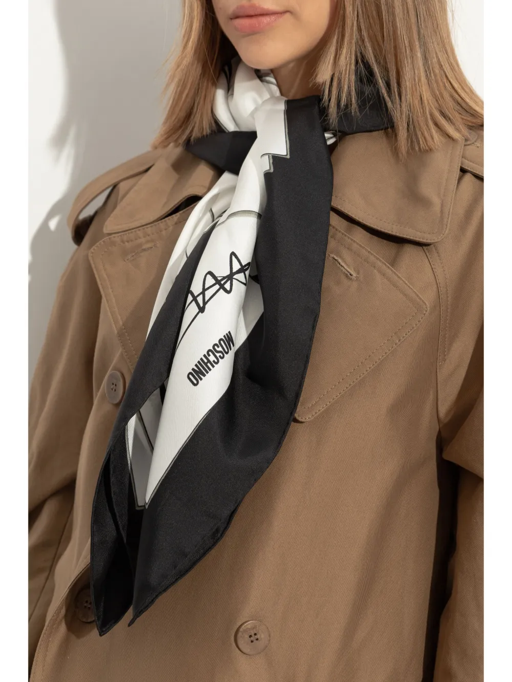 Moschino silk scarf - Zwart