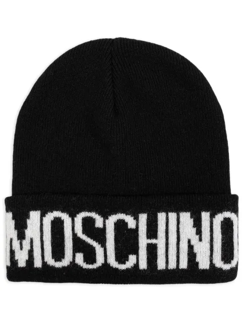 Moschino intarsia knit-logo beanie
