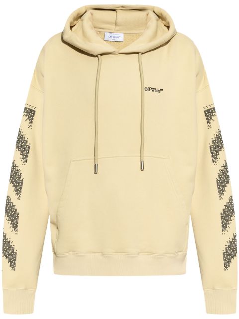 Off-White embroidered-logo cotton hoodie Men