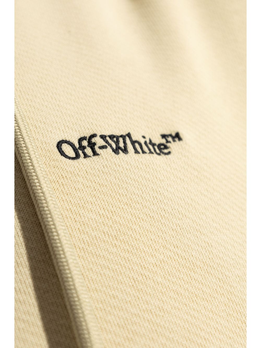 Off-White embroidered-logo cotton hoodie Men