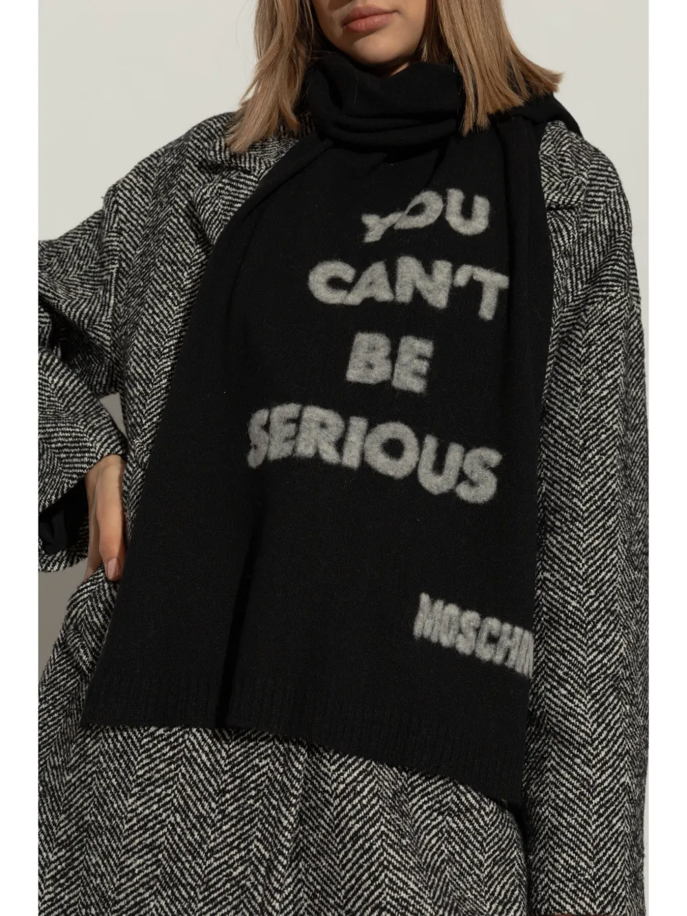 Moschino You Can't Be Serious sjaal - Zwart