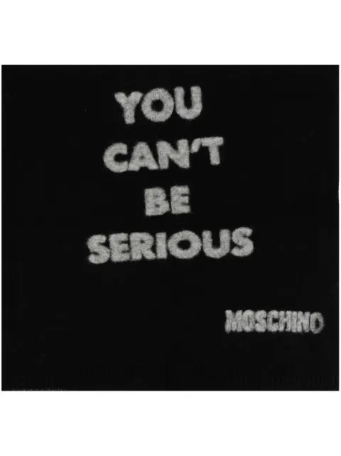 Moschino You Can't Be Serious scarf 