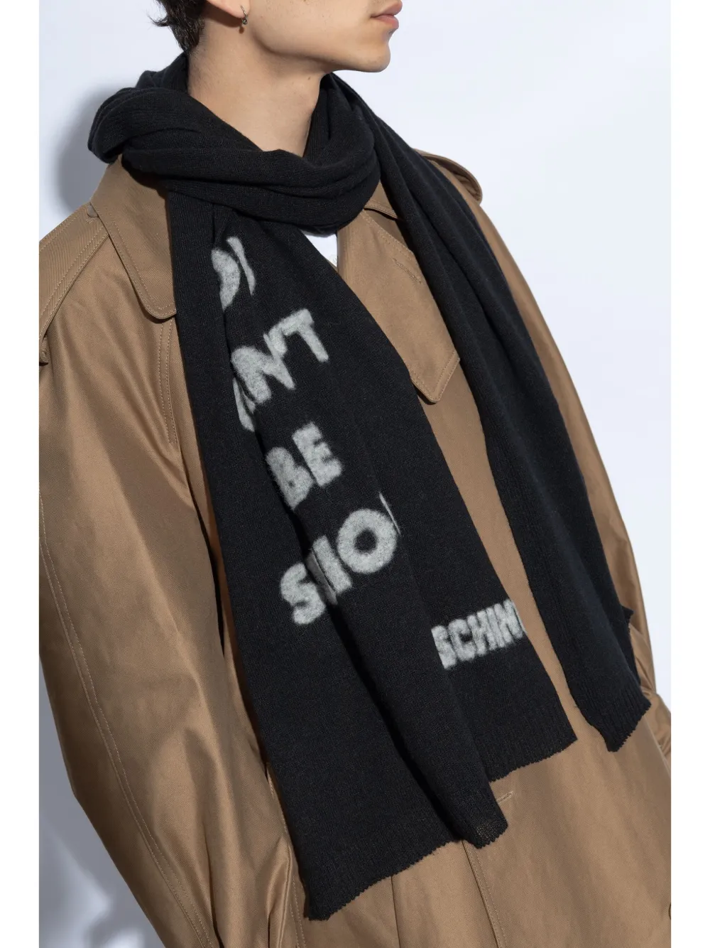 Moschino You Can't Be Serious sjaal Zwart