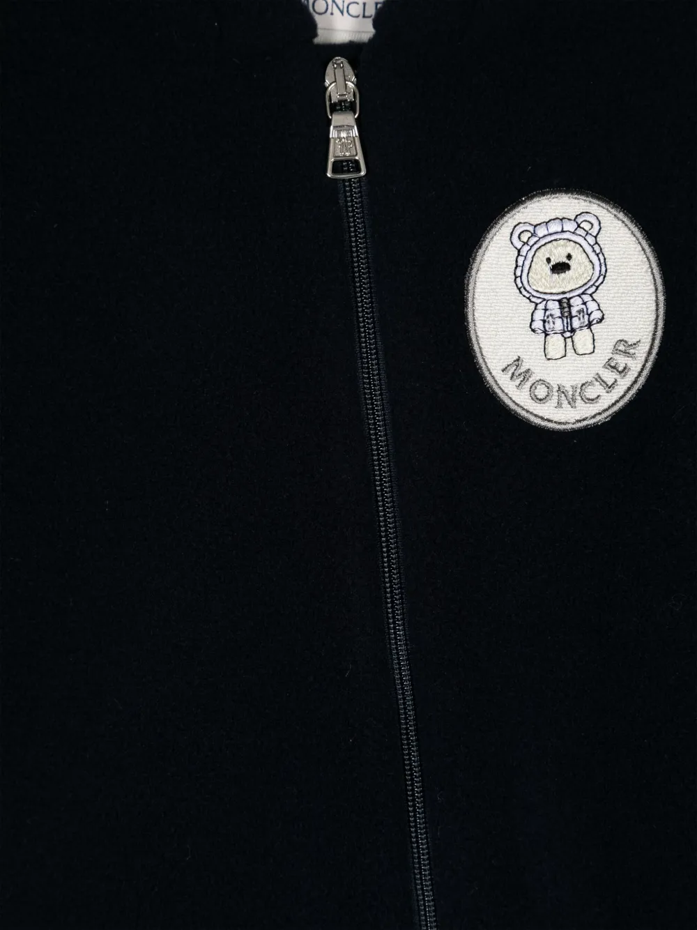 Moncler Enfant Romper met logo-applicatie Blauw