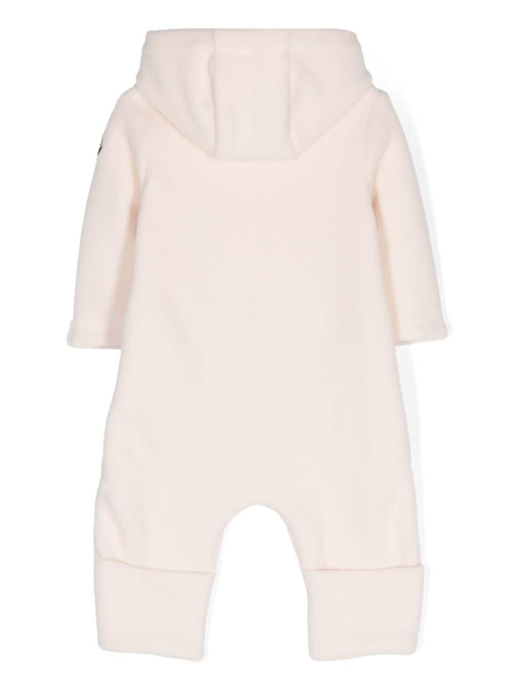 Moncler Enfant logo-embroidered babygrow - Roze