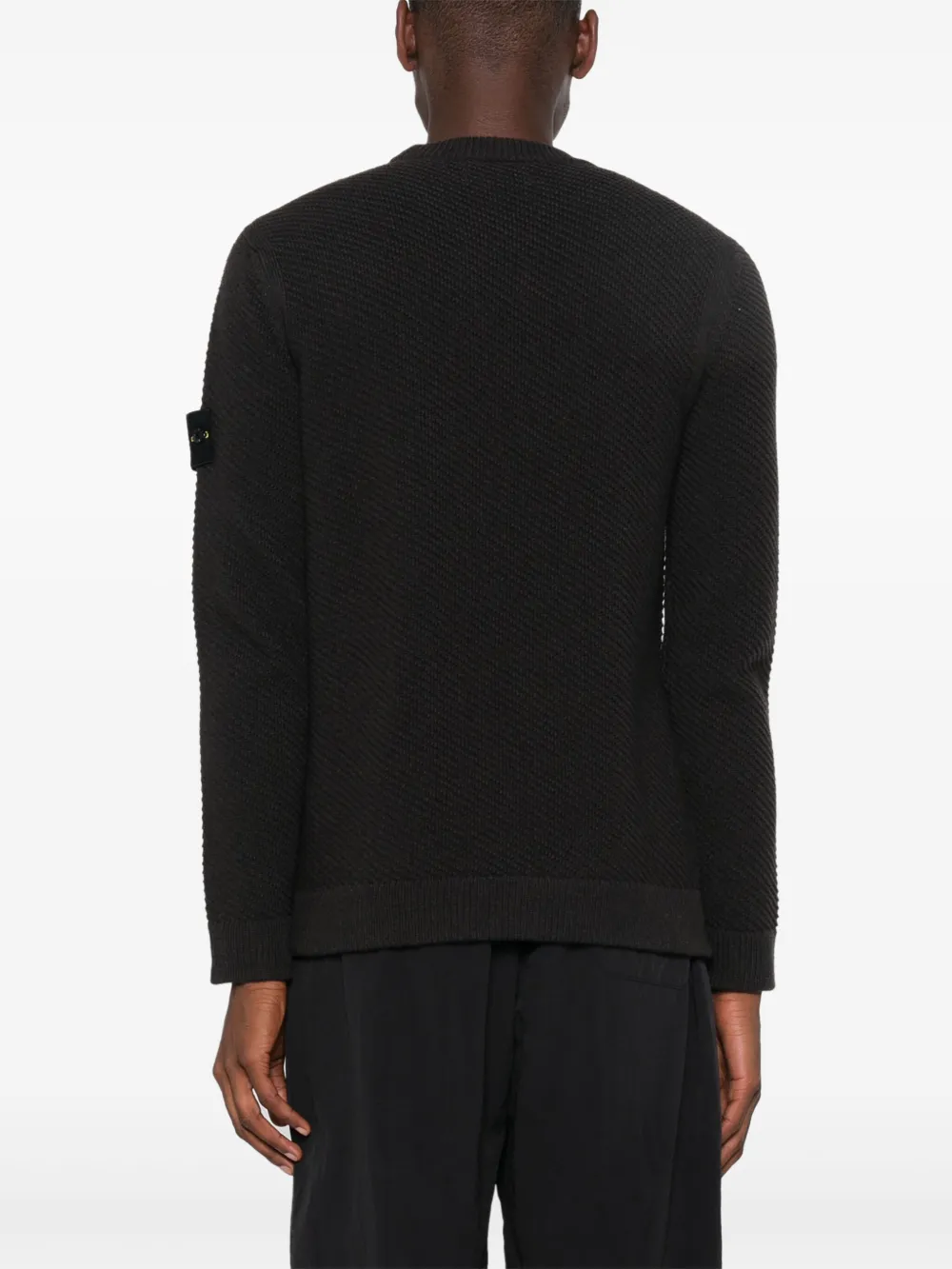 Shop Stone Island Compass-badge Wool Jumper In Brown