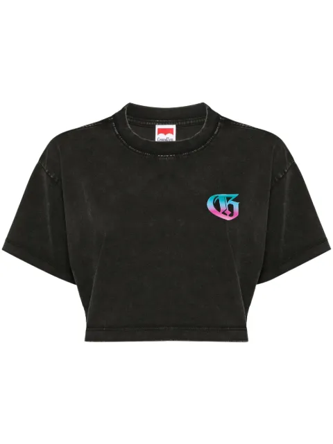 Ground Zero logo-print cropped T-shirt