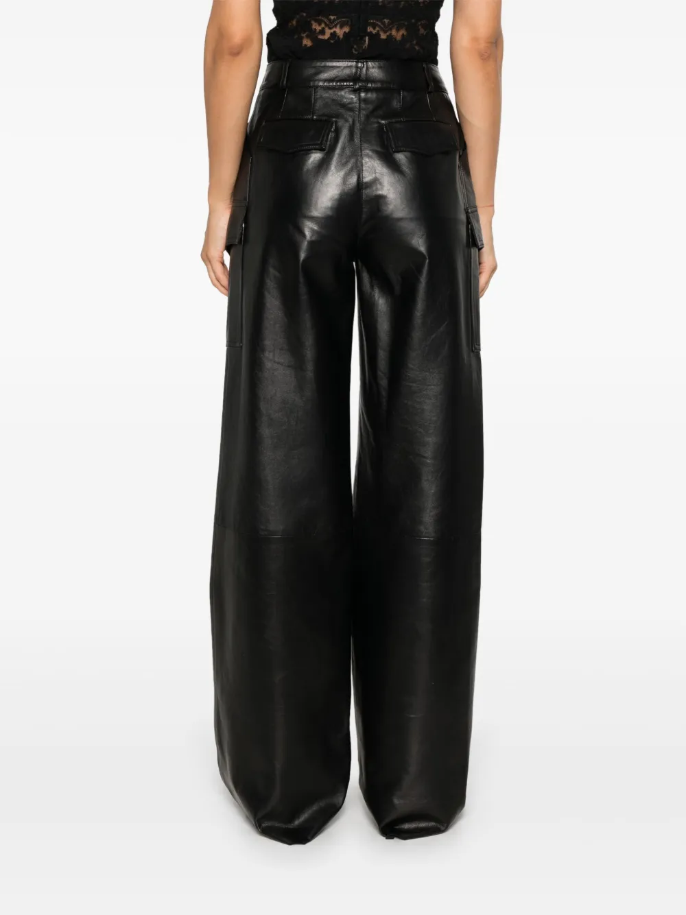Ermanno Scervino Leren broek Zwart