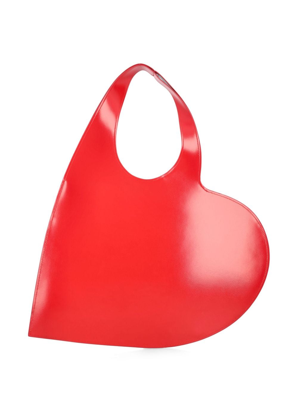 Coperni Heart-shaped leather tote bag - Rood