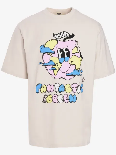 MSGM t-shirt en coton à imprimé graphique