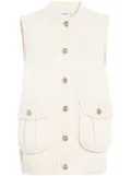 Barrie chunky-knit vest - White