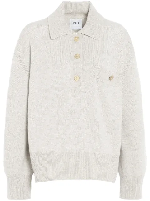 Barrie cashmere polo sweater