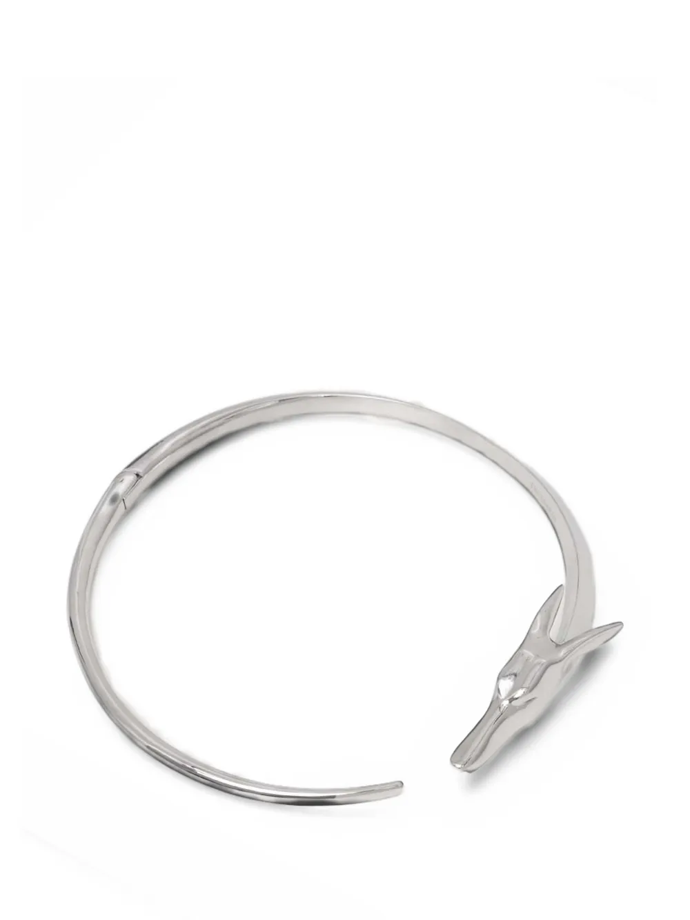 Trussardi greyhound-motif choker necklace - Argento