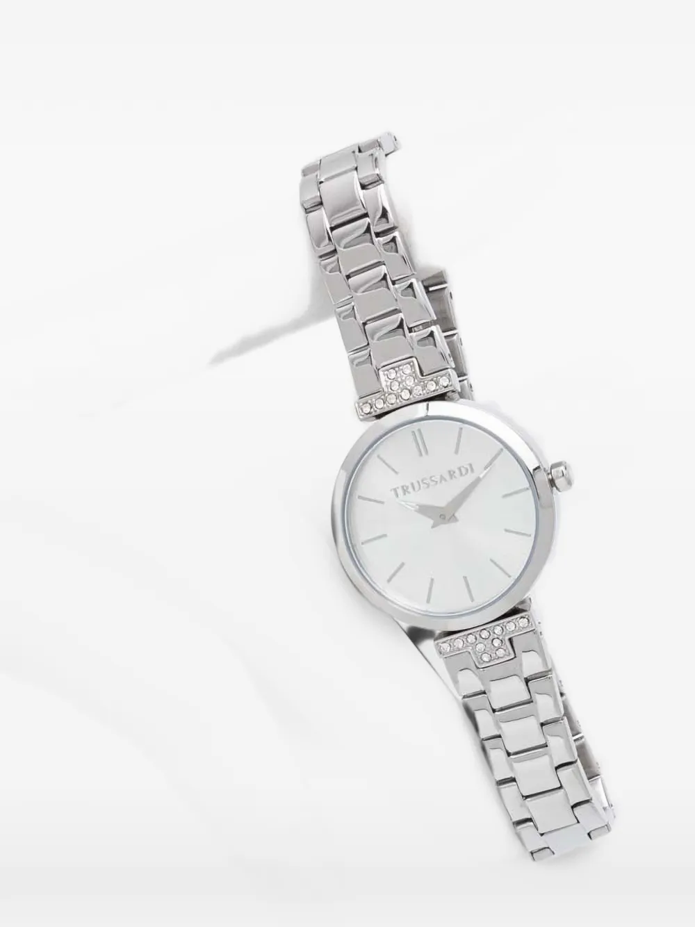 Trussardi crystal-embellished 30mm watch - Argento