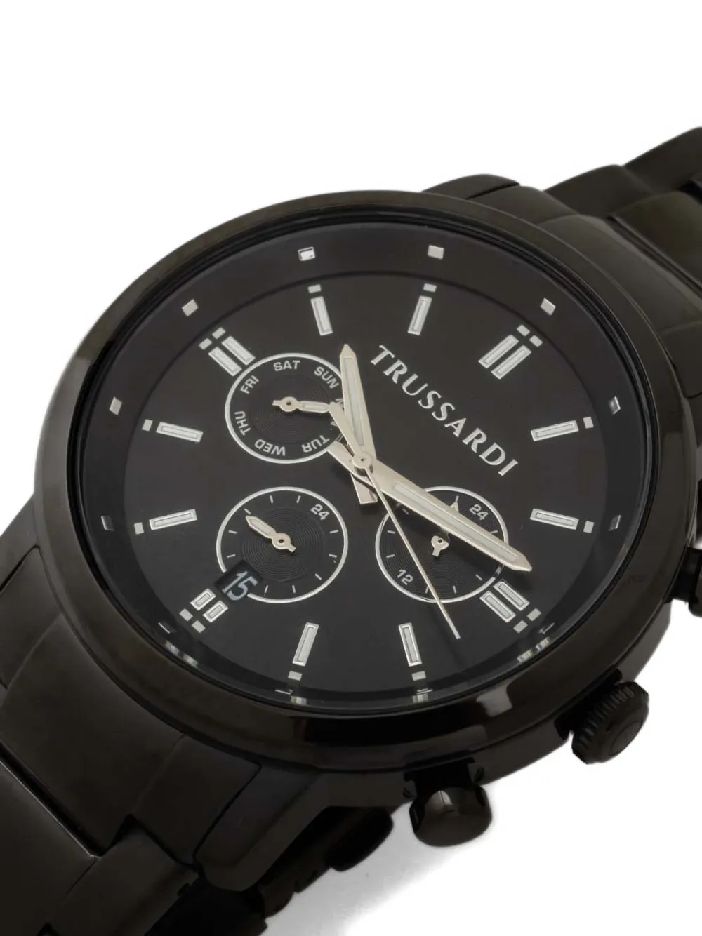Trussardi Black Chronograph 43mm watch - Zwart