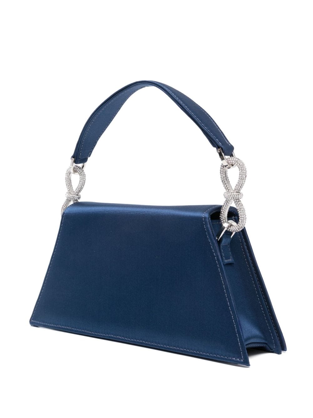 Shop Mach & Mach Double Bow Tote Bag In Blue