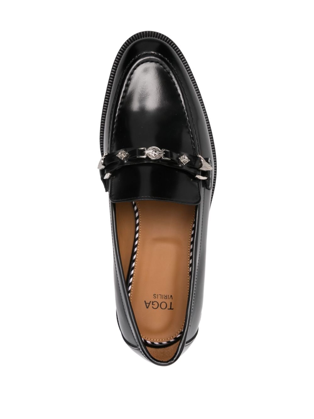 Shop Toga Virilis Hardware-detailing Loafers In Black