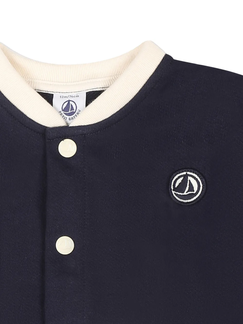 Petit Bateau Bomberjack met geborduurd logo Blauw