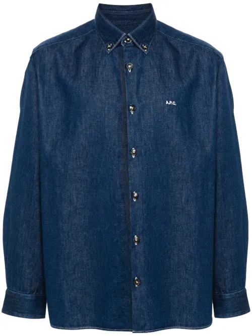 A.P.C. chemise Mathias - Bleu - A.P.C. - Modalova