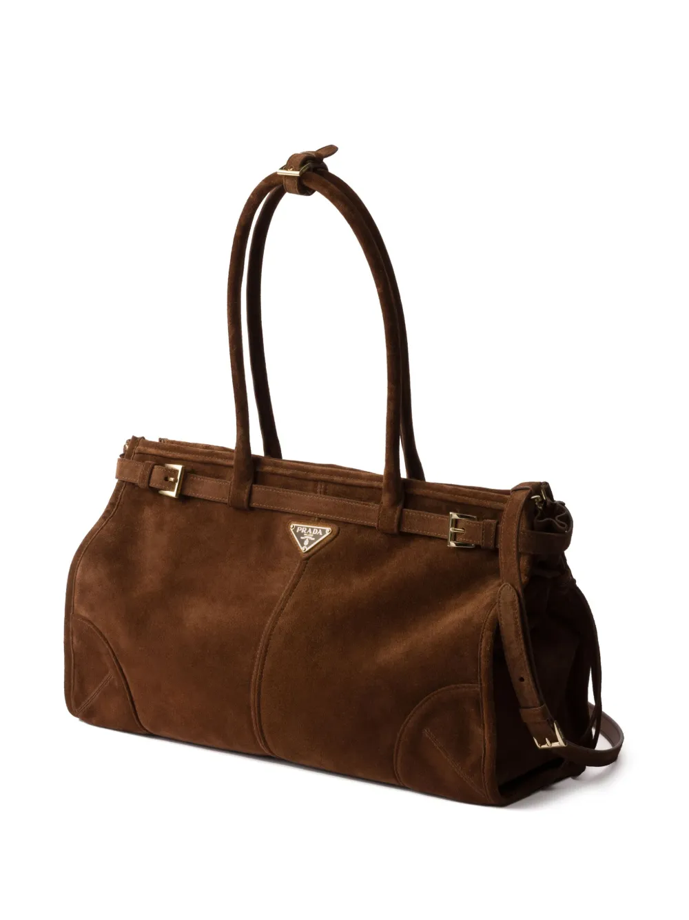 Prada Grote Bonnie shopper Bruin