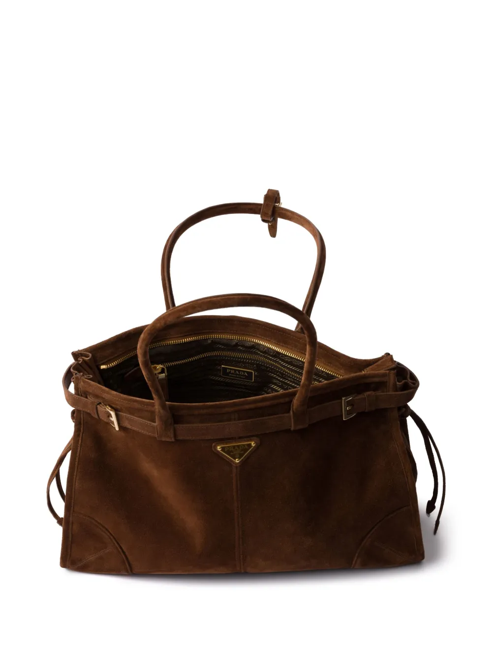 Prada Grote Bonnie shopper Bruin