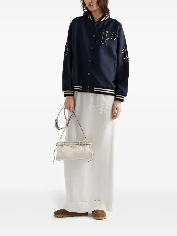 PRADA ホワイトレザー ショルダーバッグ Prada レザー ショルダーバッグ | ホワイト | FARFETCH JP