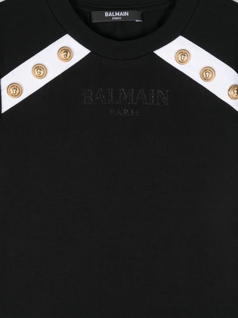 BALMAIN LOGO-PRINT T-SHIRT