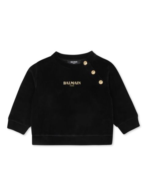 embroidered-logo sweatshirt