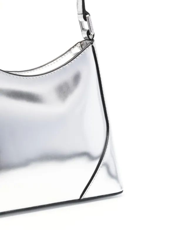 STAUD Linda Shoulder Bag | Silver | FARFETCH
