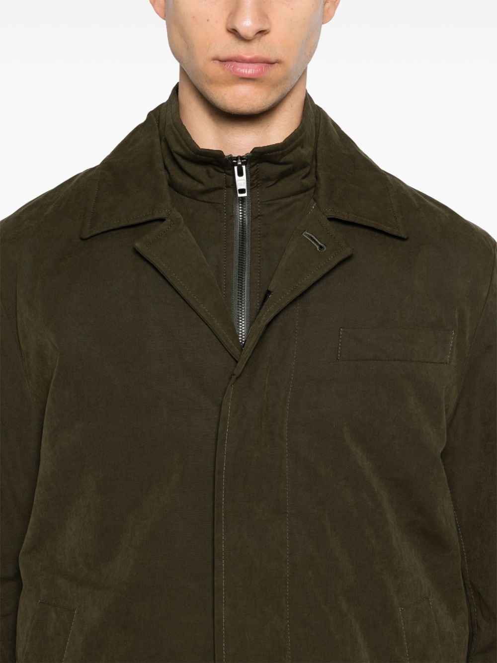 Shop Fay Padded Jacket In Green