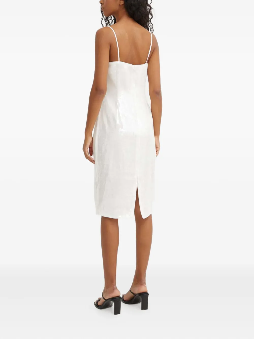 Theory Midi-jurk met spaghettibandjes Wit