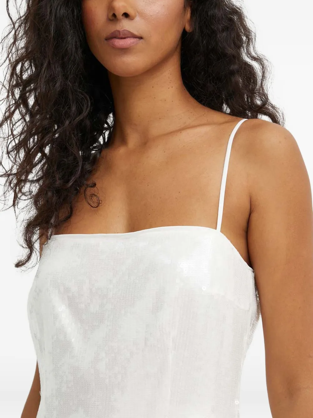 Theory Midi-jurk met spaghettibandjes Wit