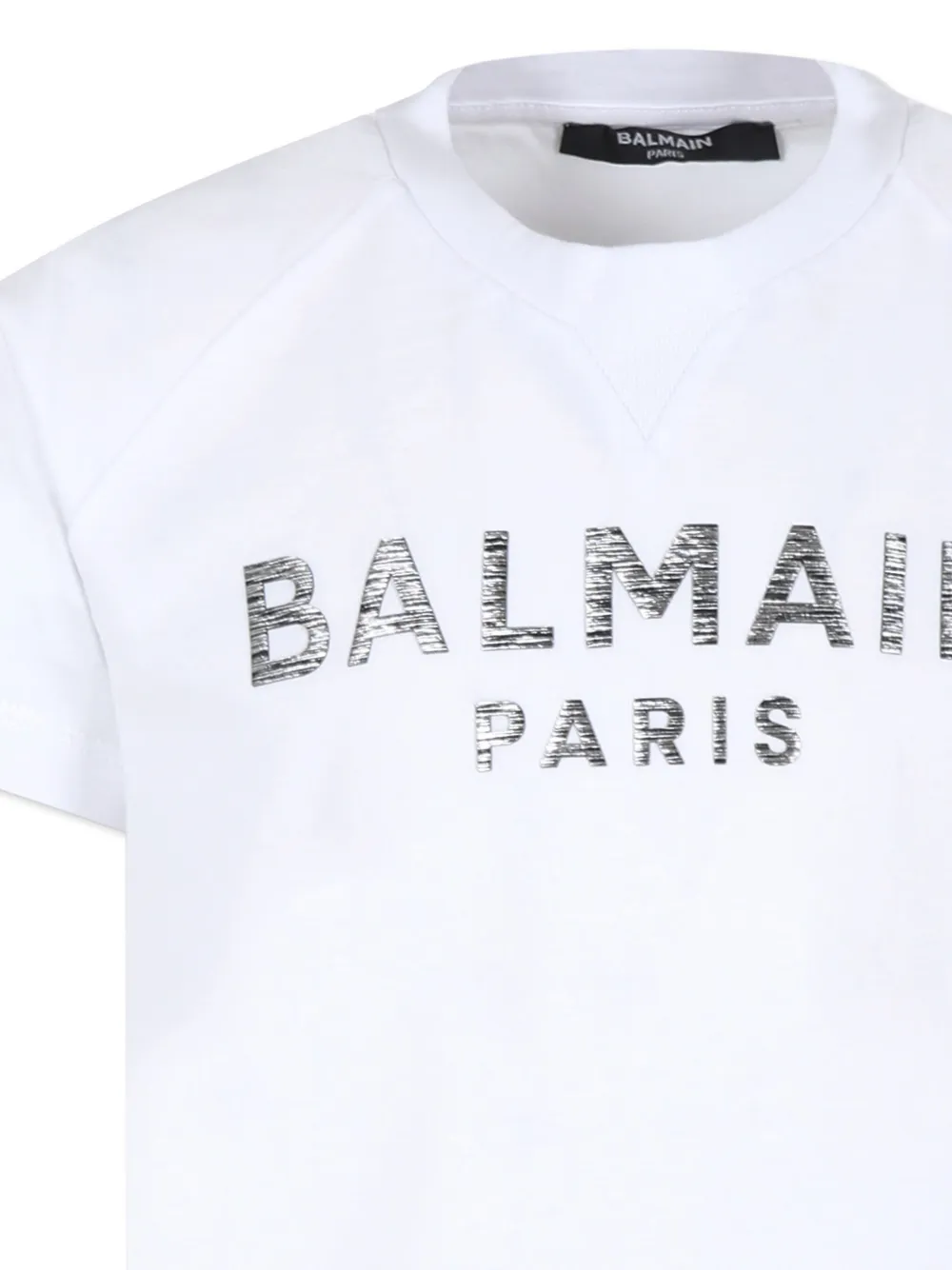 BALMAIN LOGO-APPLIQUÉ T-SHIRT