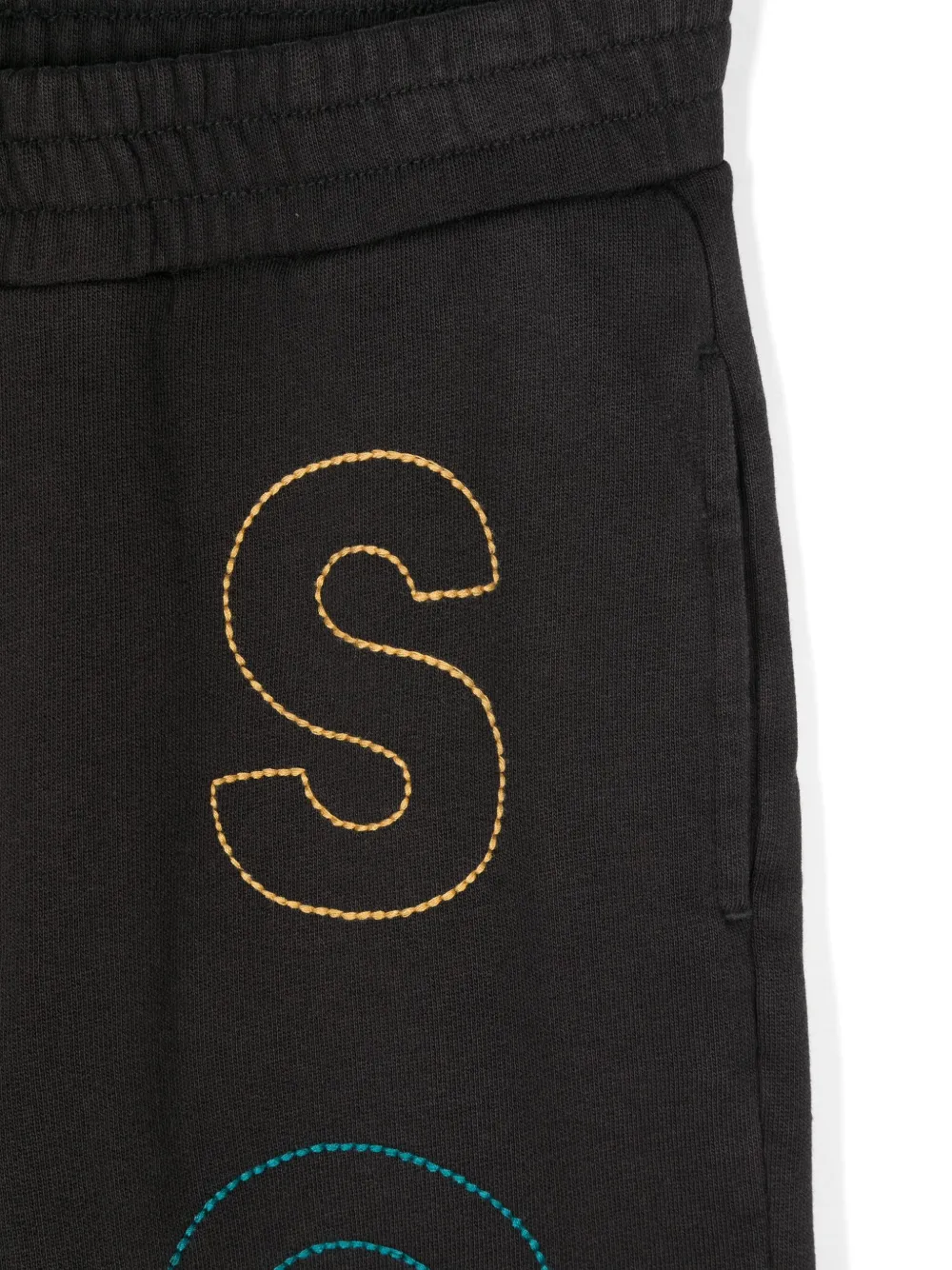 Stella McCartney Kids Trainingsbroek met geborduurd logo Zwart