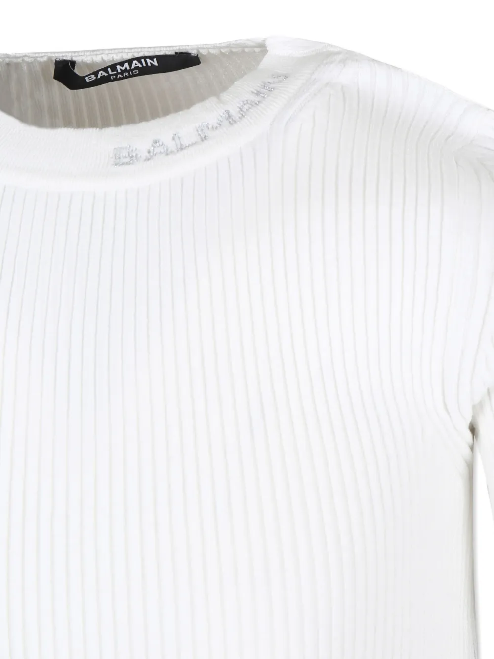 BALMAIN LOGO-INSTARSIA JUMPER 