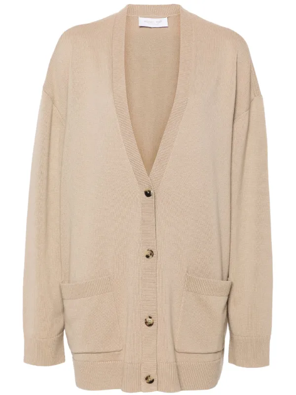 Michael Kors Collection Cashmere Cardigan in Brown
