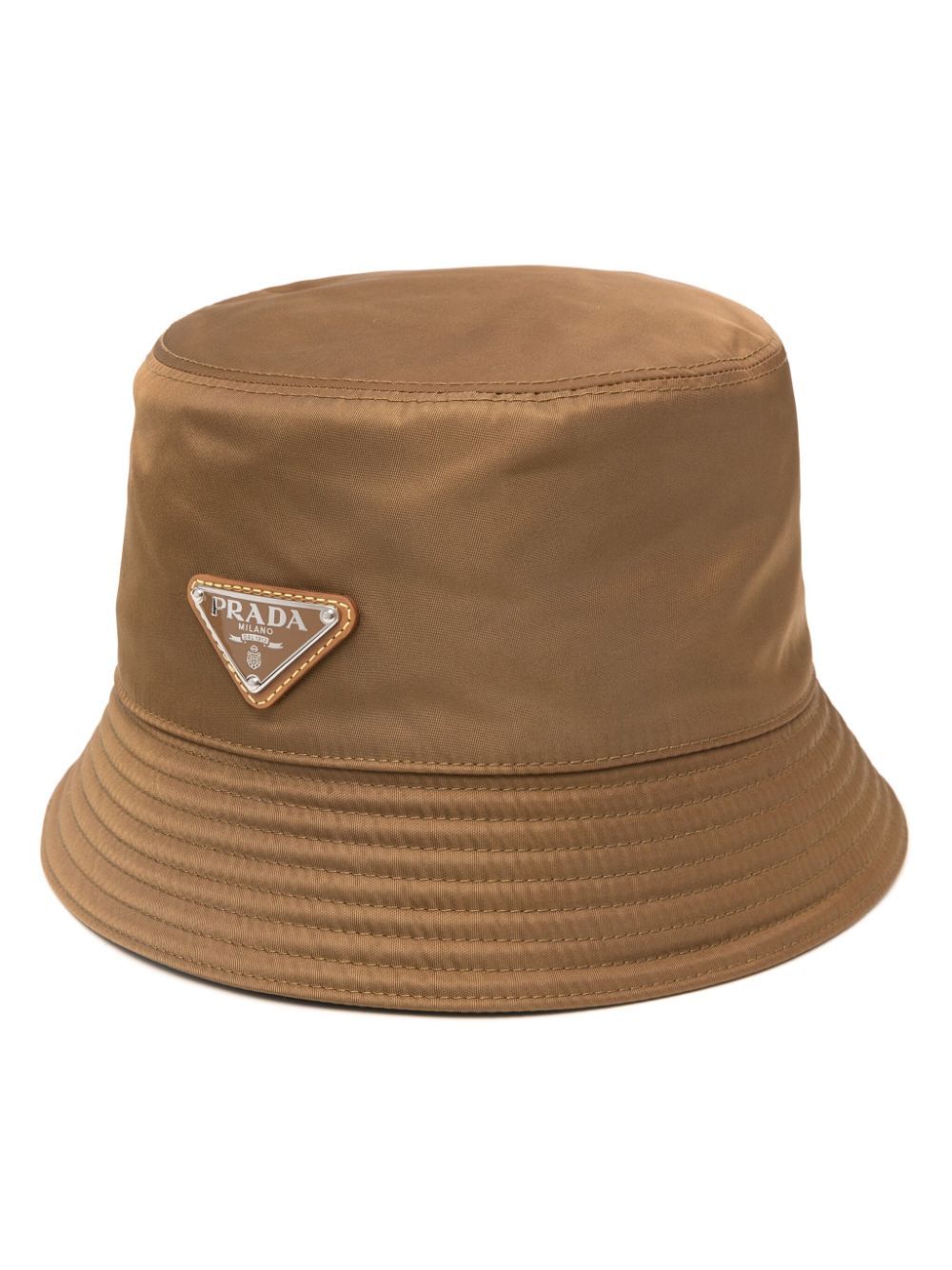 Shop Prada Re-nylon Bucket Hat In Brown