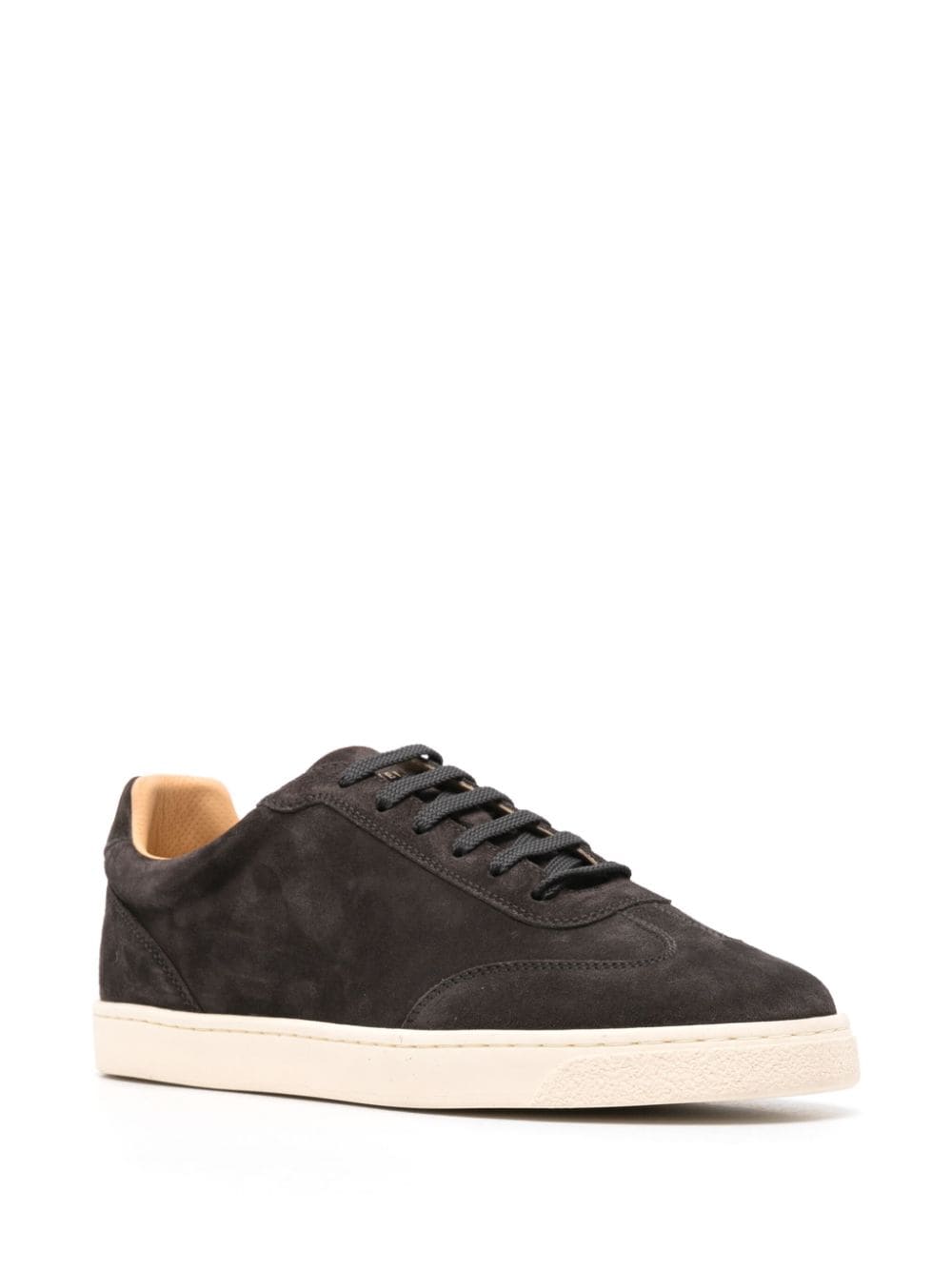 Shop Brunello Cucinelli Suede Sneakers In Grau