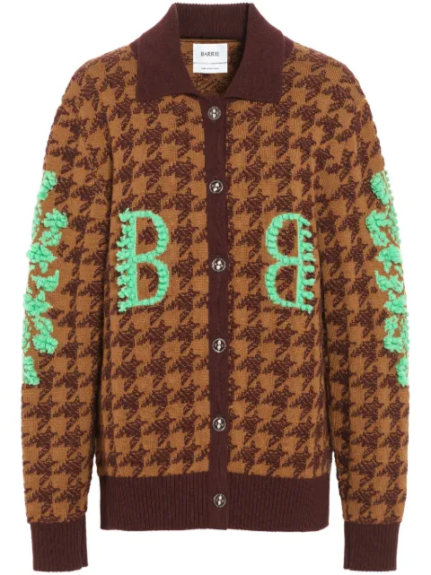 Barrie B-logo houndstooth cardigan