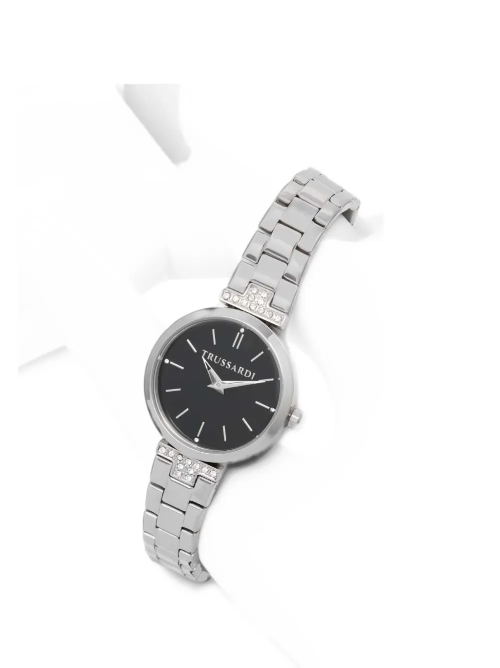 Trussardi crystal-embellished 30mm watch - Nero