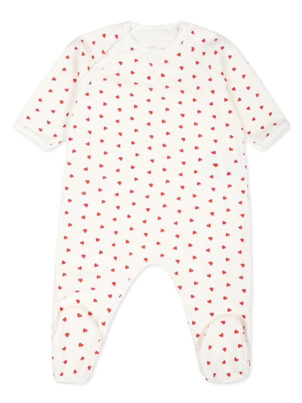 Petit Bateau heart-motif romper - White