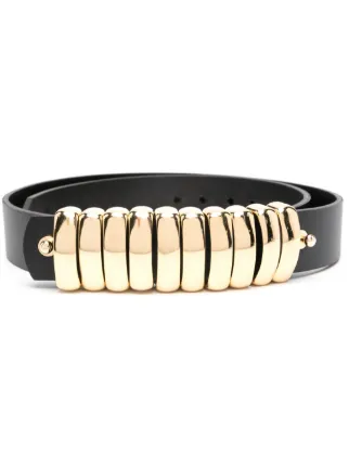 VIP【関税送料無料】希少 FEDERICA TOSI BLACK LEATHER BELT Taillengürtel 