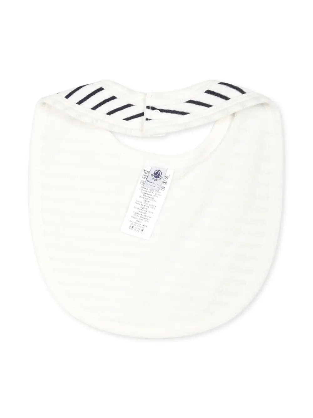 Petit Bateau Twee slabbetjes van biologisch katoen Wit