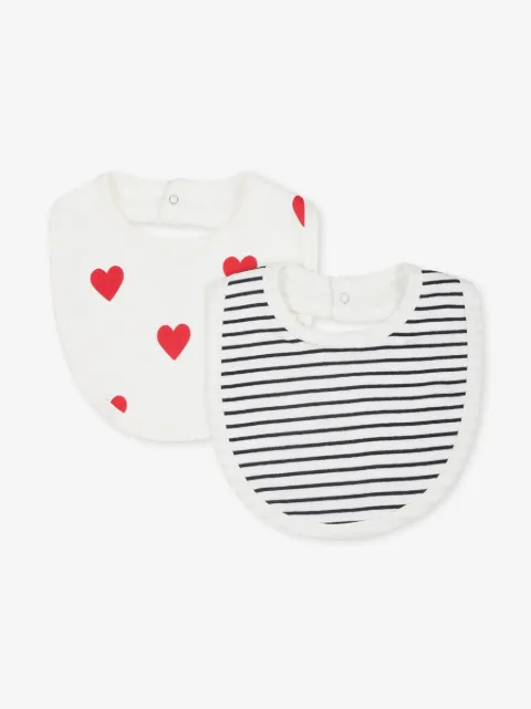Petit Bateau organic cotton bibs (set of two)
