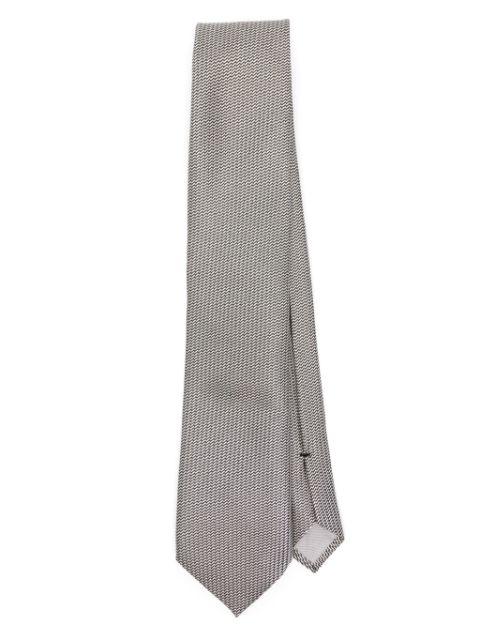 TOM FORD chevron jacquard tie Men