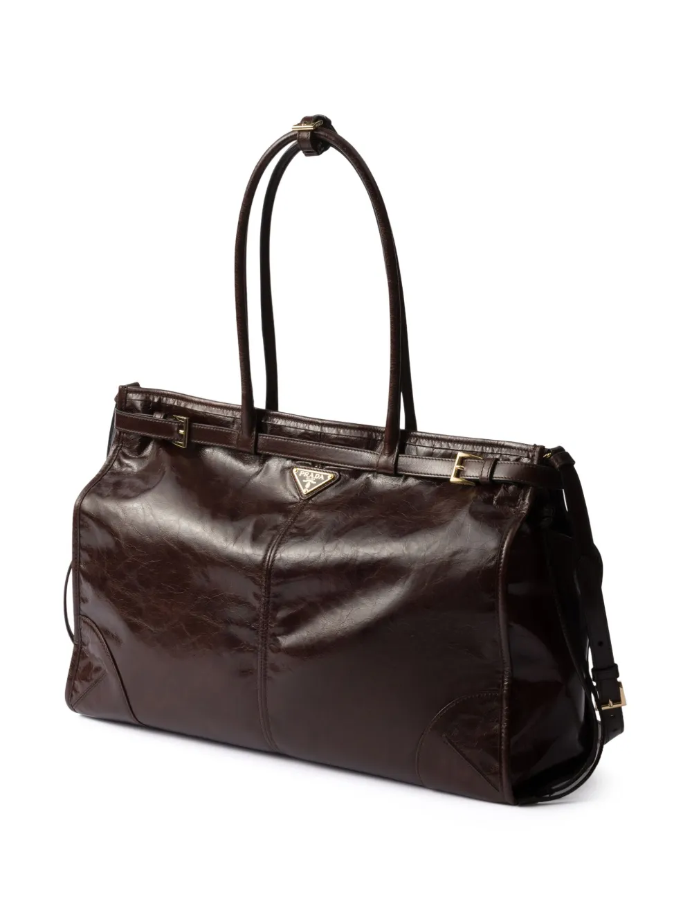 Prada Grote Bonnie shopper Bruin
