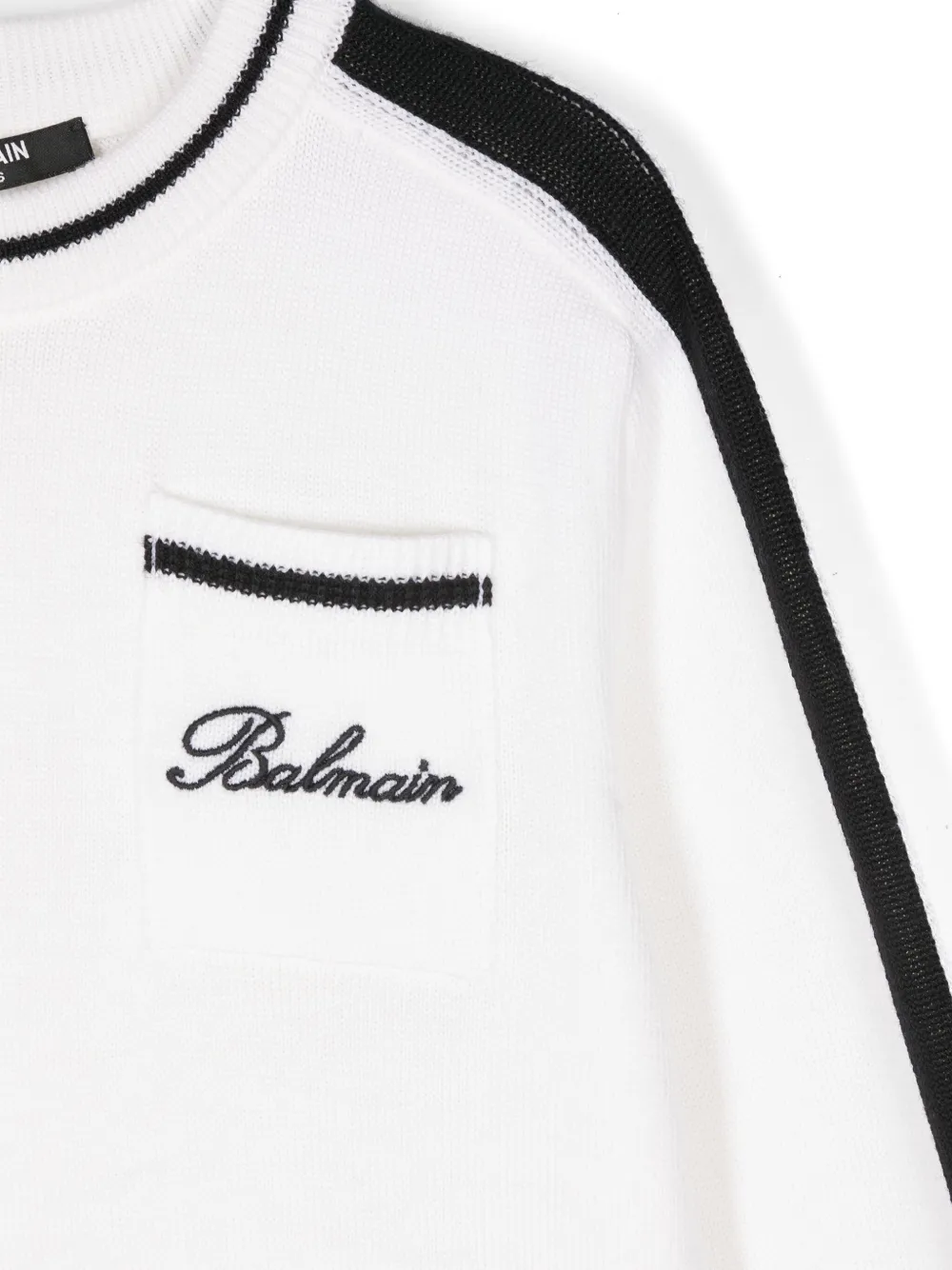 Balmain Kids Trui met geborduurd logo Wit