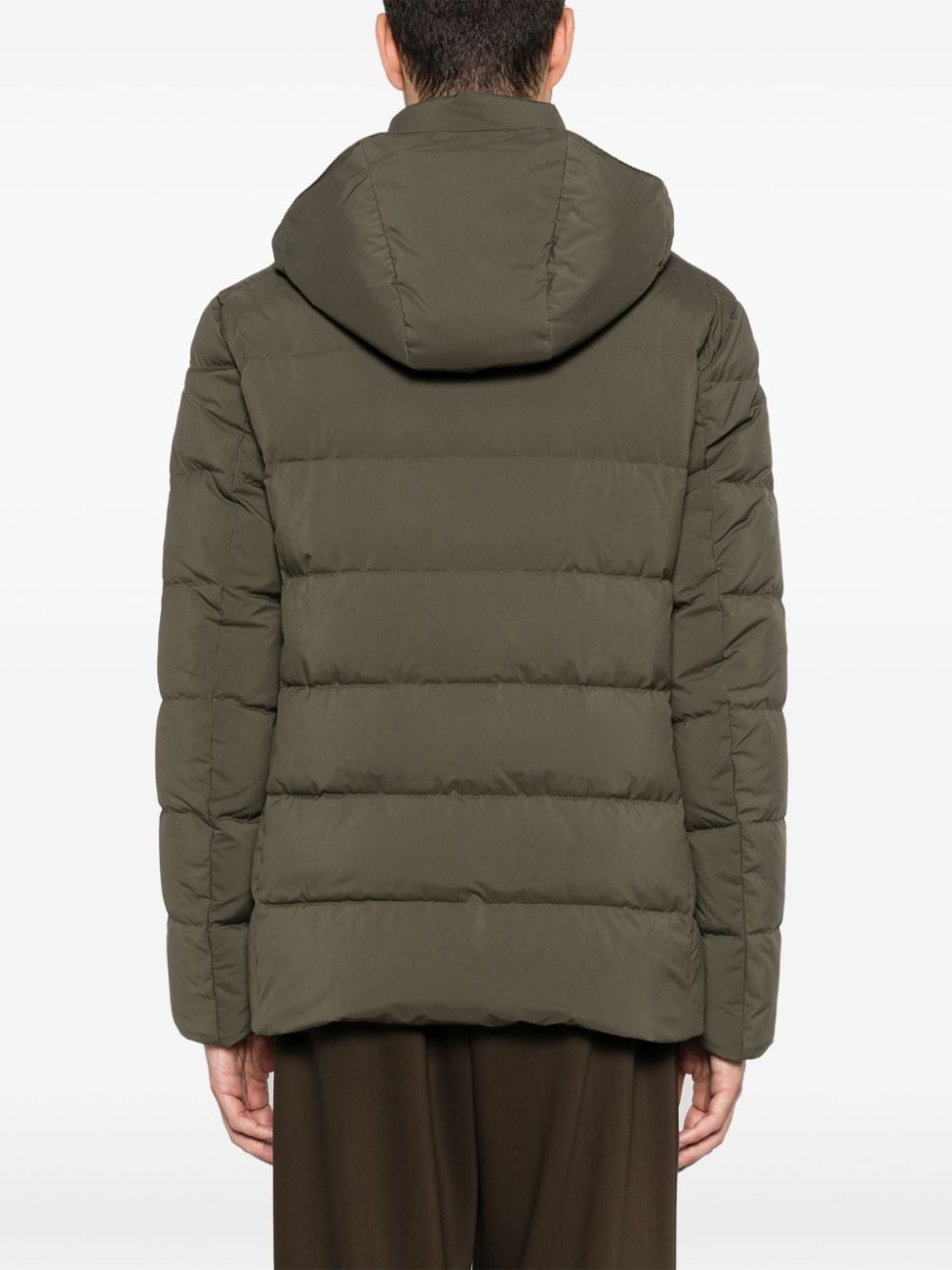 Shop Fay Padded Jacket In Green